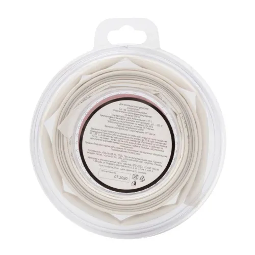 Трубка термоусадочная ТУТ нг 6.0/3.0 бел. ролик 2.44м Rexant 29-0031 фото 3