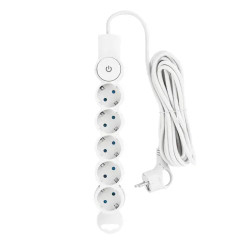 Фильтр сетевой 5х5м с/з со шторками с выкл. 2200Вт 10А бел. Duwi 32577 2 фото 2