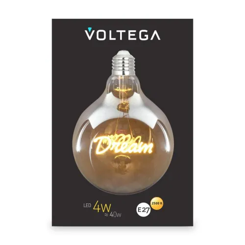 Лампа светодиодная Loft Led G125 4Вт 2500К E27 Voltega 8552 фото 3