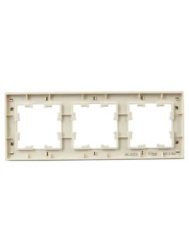 Рамка 3-м BRITE РУ-3-Бр беж. рифленый IEK BR-M32-51-K10 фото 3