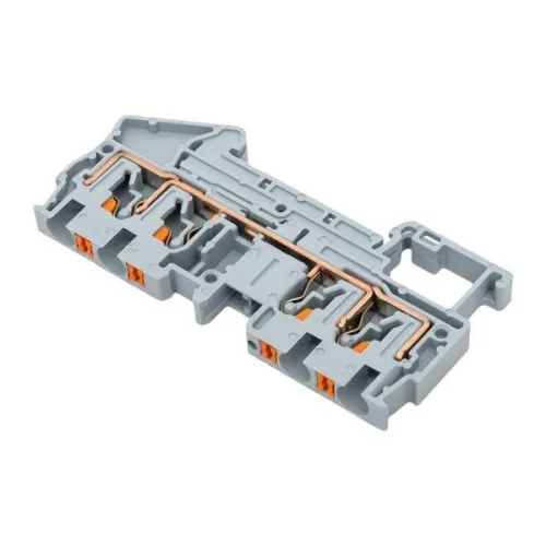 Колодка клеммная пружинная 4 Push-in 4 вывода сер. EKF PIT-4-4 фото 4