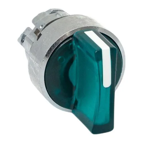 Механизм переключателя исполнительный ХB4 зел. на 2 положения с фиксацией с подсветкой с короткой ручкой IP65 EKF XB4BD2FL-G-65