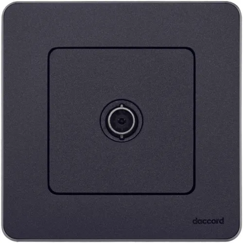 Розетка телевизионная TV Inspiria 2дБ 0-2400мГц с топологией "звезда" механизм антрацит IEK 673853 фото 5