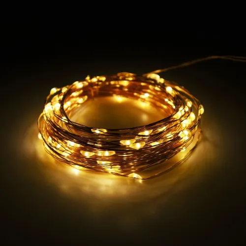 Светильник светодиодный садовый SLR-G03-200Y нить 200 LED желт. на солнечн. батарее ФАZА 5033344 фото 6