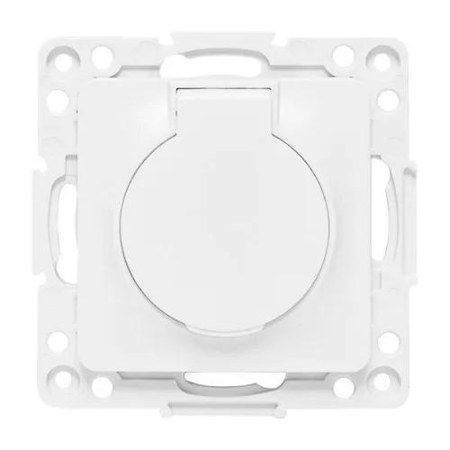 Розетка 1-м СП Стокгольм 16А IP44 с заземл. защ. шторки с крышкой механизм бел. PROxima EKF EYR16-028-10-44