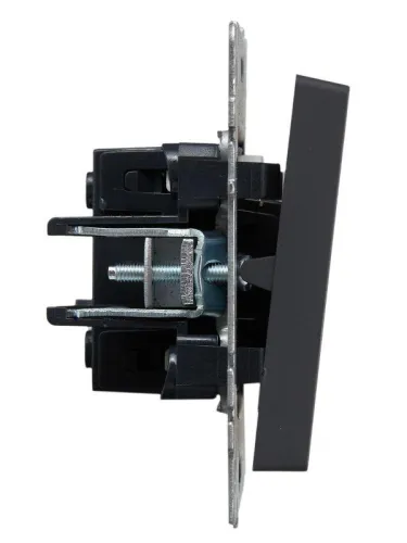 Выключатель проходной 1-кл. СП BRITE ВС10-1-7-БрГ 10А с индик. механизм графит IEK BR-V12-1-10-K53 фото 2