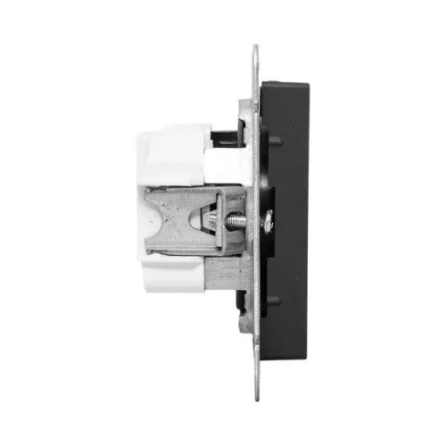 Розетка СП Эпика 16А без заземл. защ. шторки механизм черн. EKF UP1-SOB-101 фото 3