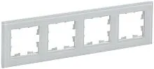 Рамка 4-м BRITE РУ-4-2-БрБ стекло бел. IEK BR-M42-G-K01