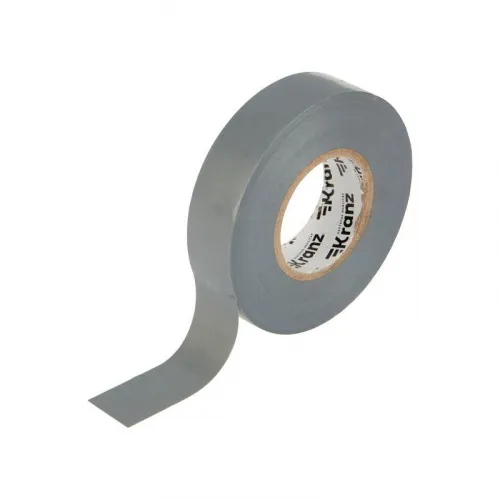 Изолента ПВХ профессиональная 0.18х19мм 20м сер. (уп.10шт) Kranz KR-09-2808 фото 3