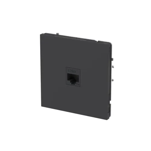 Розетка компьютерная 1-м KANT RJ45 кат.5E без шторки черн. уголь DKC 7012663 фото 3