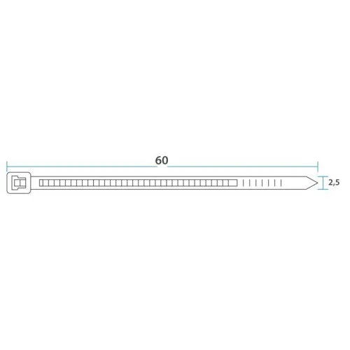 Хомут кабельный 2.5х60 нейл. черн. (уп.100шт) Rexant 07-0061 фото 3