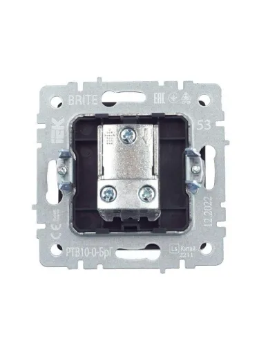 Розетка телевизионная проходная TV СП Brite РТВ10-0-БрГ механизм графит IEK BR-A10-P-K53 фото 3