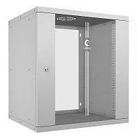 Шкаф телекоммуникационный настенный разборный LIGHT WSC-05D-12U55/45 19дюйм 12U дверь стекло сер. Cabeus 10179c