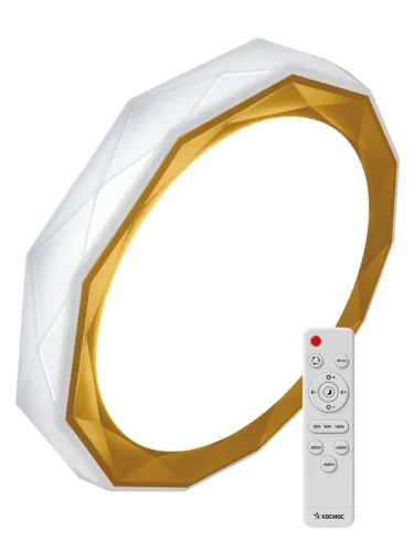 Светильник светодиодный PREMIUM SIESTA 75Вт 230В 3000-6500К 6000лм IP40 525х88мм настенно-потолочный управляемый с пультом ДУ КОСМОС KSSies75W