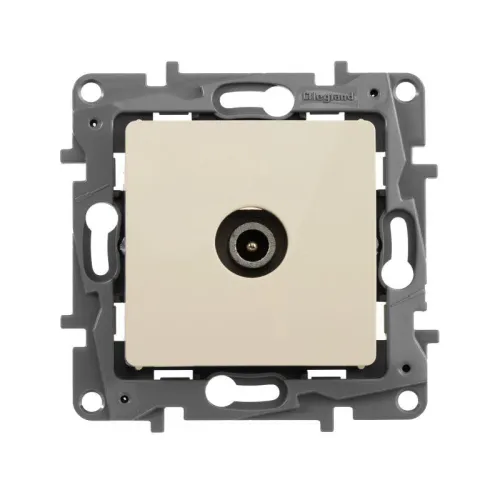 Розетка телевизионная проходная TV СП Etika 14дБ 5-862МГц механизм сл. кость IEK 672363 фото 4