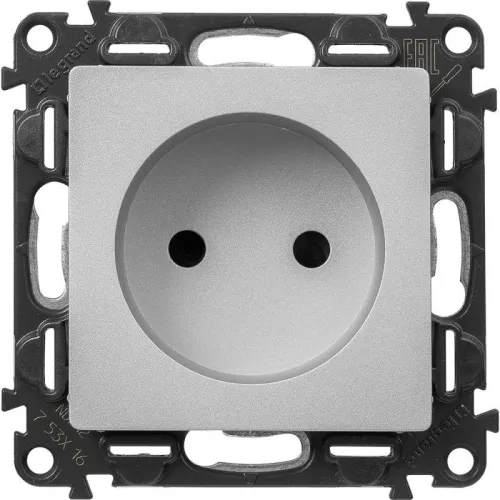 Розетка 1-м СП Valena Life 16А IP20 250В 2P защ. шторки безвинтов. клеммы с лицев. панелью механизм алюм. Leg 753616 фото 5