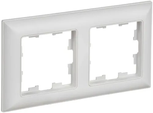 Рамка 2-м BRITE РУ-2-БрАБ арктич. бел./бел. IEK BR-M22-12-K91