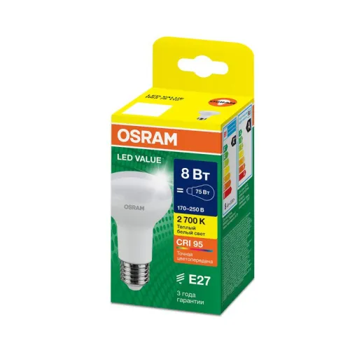 Лампа светодиодная LED G4 Value LVR6375 8W/927 CRI95 8Вт 2700К 800лм грибовидная матов. E27 170-250В OSRAM 4610590511730 фото 3