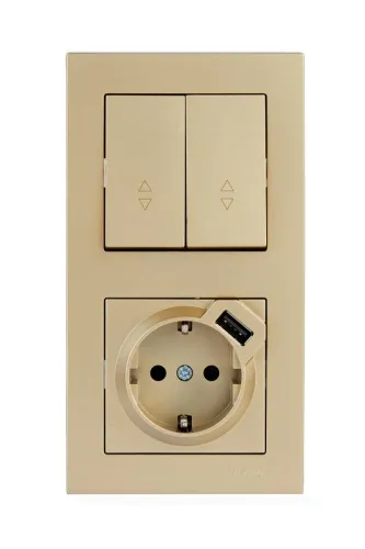 Рамка 2-м VESNA вертикал. без вставки зол. LEZARD 742-3600-152 фото 4