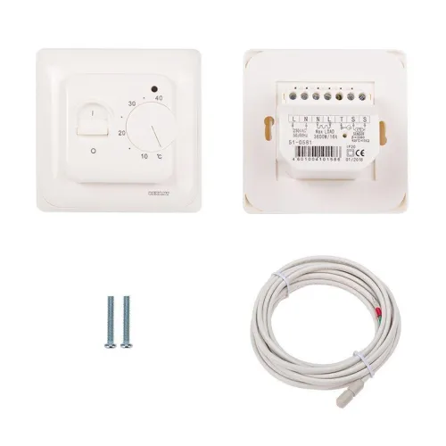 Термостат механический R70XT (OTN-1991; RTC 70.26; MST-1; MT-26; MTT-2; M5.713) 16А 3.6кВт для теплых полов датчик пола бел. Rexant 51-0531 фото 3