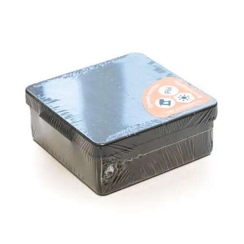 Коробка распределительная ОП 100х100х40 для прямого монтажа двухкомпонентн. безгалогенная (HF) 12 вводов IP66 черн. Промрукав 60-0303-9005 фото 4