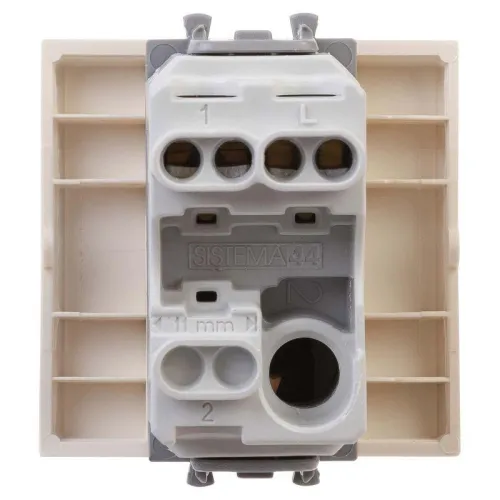 Выключатель модульный 1-кл. 2мод. Avanti "Ванильная дымка" 16А IP20 беж. DKC 4405102 фото 4