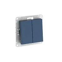 Переключатель 2-кл. AtlasDesign (сх. 6/2) 10AX быстрозажим. клем. механизм аквамарин SE ATN001165S