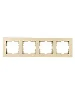 Рамка 4-м VESNA горизонт. без вставки зол. LEZARD 742-3600-149