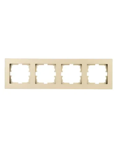 Рамка 4-м VESNA горизонт. без вставки зол. LEZARD 742-3600-149