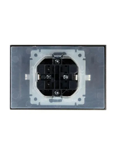 Розетка 2-м СП BRITE РСбш12-3-44-БрШ 16А в сборе IP44 с крышкой шампань IEK BR-R26-16-44-K37-F фото 3