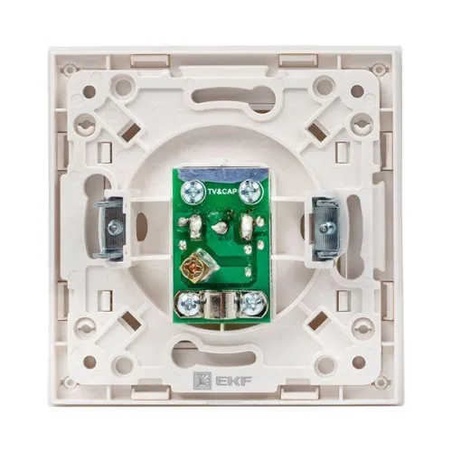 Розетка телевизионная TV 1-м Стокгольм 5-862МГц 75Ом механизм бел. PROxima EKF EYA00-027-10 фото 2