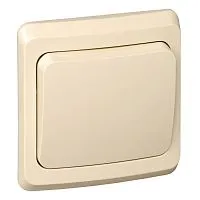 Переключатель проходной 1-кл. СП Этюд 10А IP20 крем. SE BC10-004K