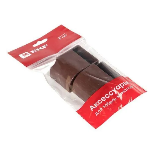 Заглушка 40х25 под темн. дерево Plast PROxima (уп.4шт) EKF ecd-40-25x4 фото 3