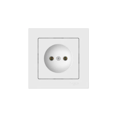 Розетка AtlasDesign 16А без заземл. быстрозажим. клем. в сборе бел. SE ATN000140S фото 4