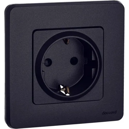 Розетка 1-м СП Inspiria 16А IP20 250В 2P+E защ. шторки немецк. стандарт механизм антрацит IEK 673733 фото 6