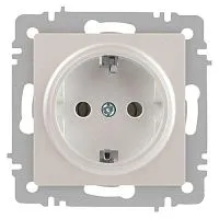 Розетка 1-м СП Accent 6-202-06 16А IP20 250В 2P+E Schuko перламутр. Intro Б0063695