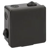 Коробка распаячная ОП 100х100х50мм с гермовводами 8 входов IP54 черн. KOR-100-100-50-8g-B Эра Б0061777