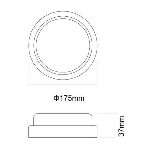 Светильник светодиодный ЖКХ 18Вт 6500К IP65 220В влагозащ. круг LBF-0803 C01 Ultraflash 15343 фото 3
