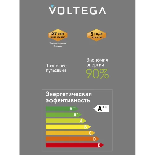 Лампа светодиодная филаментная Loft 271 G125 5Вт 1800К E27 DIM Voltega 8559 фото 6