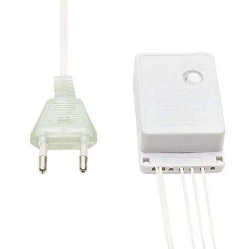 Гирлянда светодиодная "Сеть" 1.8х1.5м 180LED бел. 15Вт 220В IP20 с контроллером 8 режимов провод ПВХ прозр. Neon-Night 215-135 фото 3