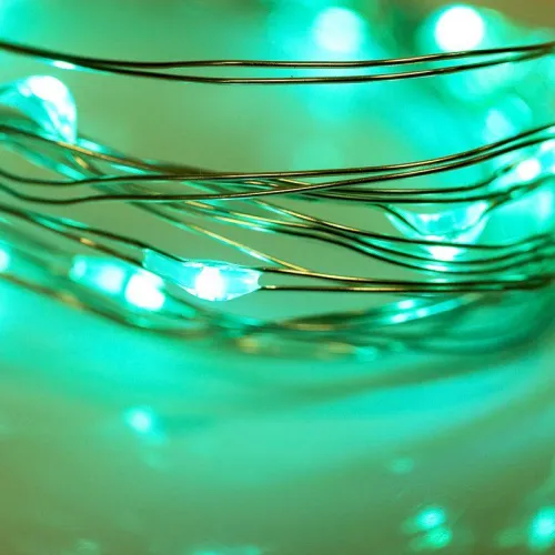 Гирлянда светодиодная "Роса" 2м 20LED бирюз. 2Вт 4.5В IP20 провод прозр. Neon-Night 303-004 фото 8