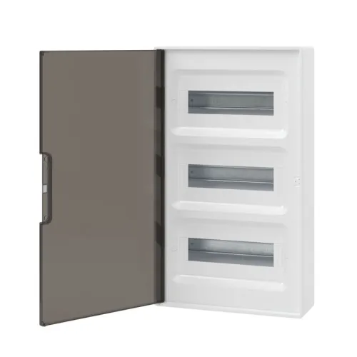 Щиток настенный Фрейм (FRAME) 36мод. IP41 с тонированной дверцей с шинами PEN 2шт 8 отверст. + 2шт 10 отверст. бел. DKC F36W1WD фото 3