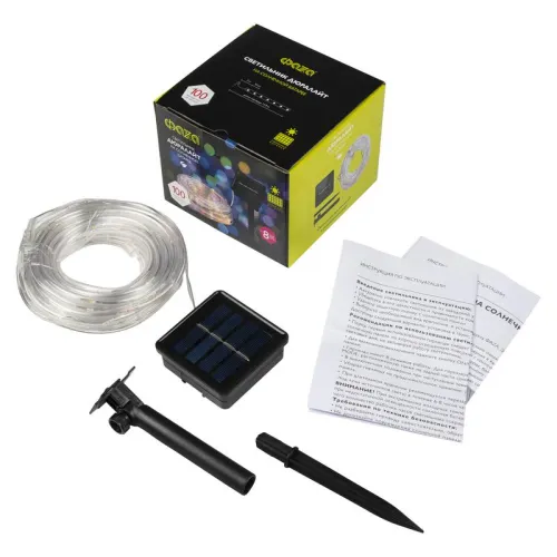 Светильник светодиодный садовый SLR-G06-100M 100LED дюралайт RGB мультицвет (заменяемый Ni-MH 500мА.ч аккумулятор) ФАZА 5060081 фото 6