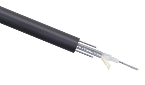 Кабель волоконно-оптический 9/125 одномод. 24 волокна loose tube бронир. стальн. лентой и стальн. проволоками для внешн. прокладки -40-+70град.C PE черн. Cabeus 10123c