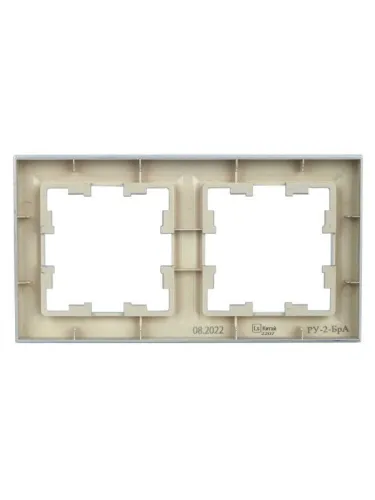 Рамка 2-м BRITE РУ-2-БрА алюм. IEK BR-M22-K47 фото 4