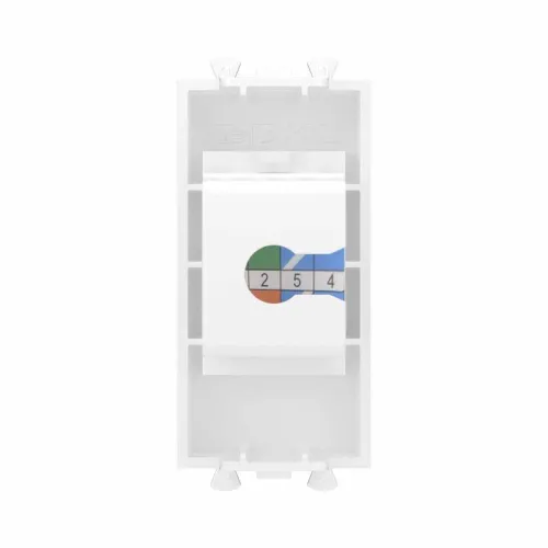 Розетка телефонная 1мод. Avanti "Белое облако" RJ12 без шторок модульная механизм DKC 4400611 фото 2