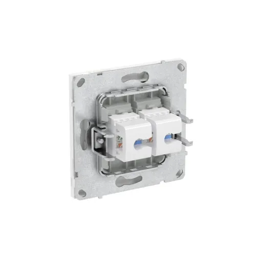 Розетка компьютерная 2-м KANT RJ45 кат.5E без шторки бел. магнолия DKC 7000664 фото 5