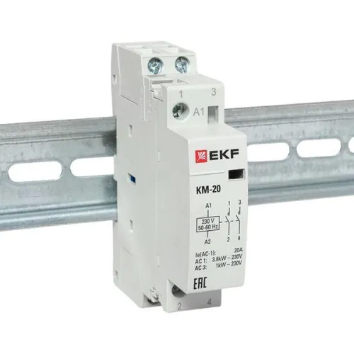 Контактор модульный КМ 20А 2NО (1 мод.) EKF km-1-20-20 фото 10