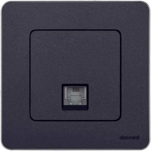 Розетка телефонная Inspiria RJ11 механизм антрацит IEK 673823 фото 2