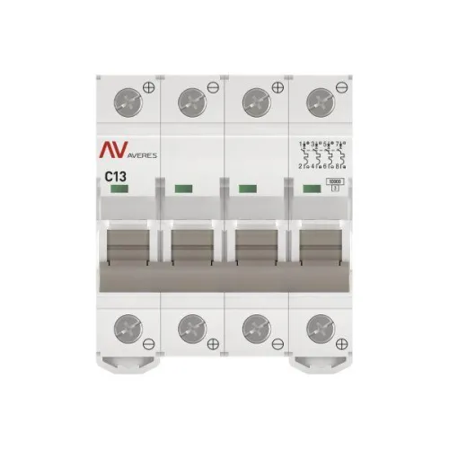 Выключатель автоматический 4п C 13А 10кА AV-10 DC AVERES EKF mcb10-DC-4-13C-av фото 3